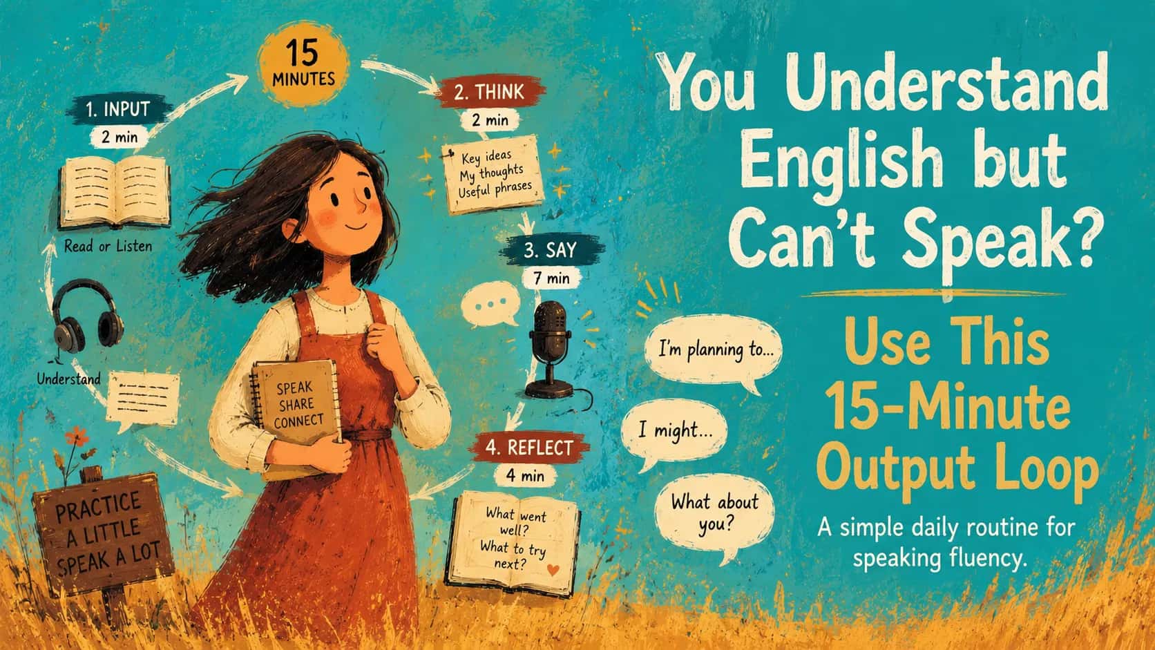 You Understand English but Can’t Speak? Use This 15-Minute Output Loop
