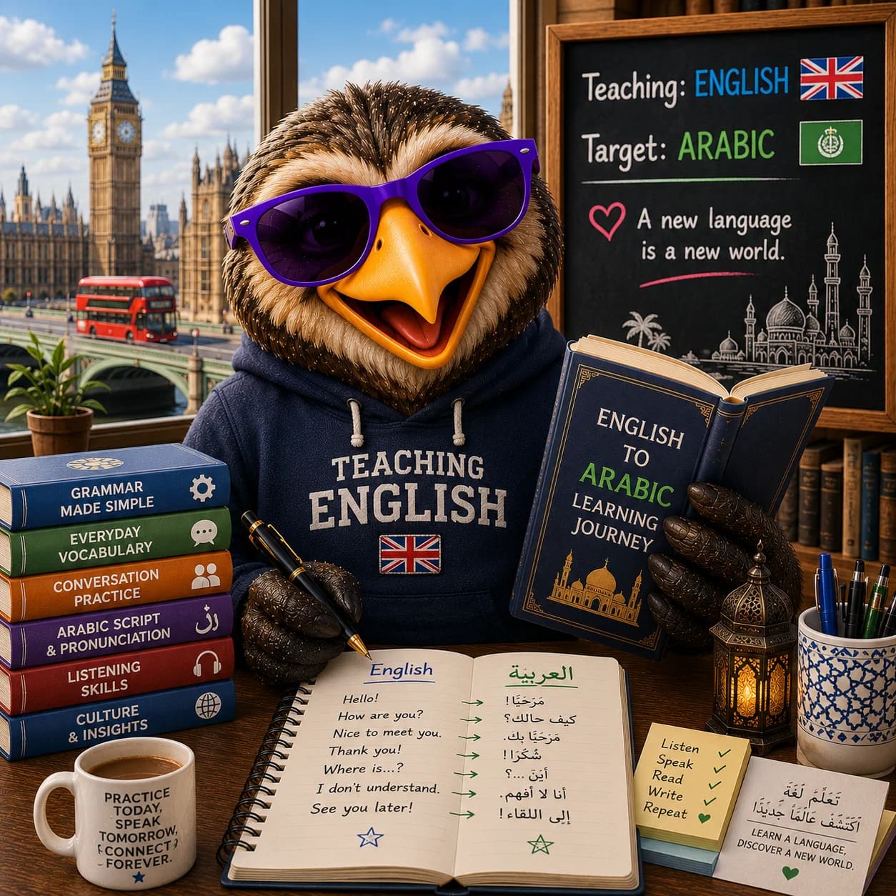 Arabic · CEFR A1–C2 · English