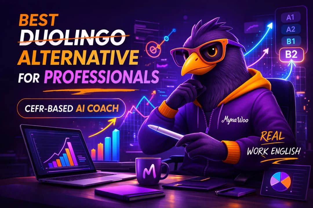 Best Duolingo Alternative for Professionals in 2026: A CEFR-Based AI English Coach for Real Work Conversations